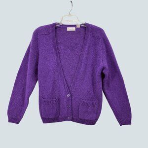 Vintage Penbrooke Lane Mohair Blend Purple Cardigan Sweater Women’s M